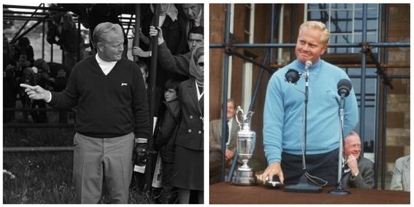 black and sky blue slazenger golf jumpers