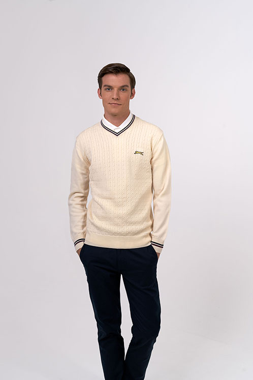 Tennis sweater 1 white Slazenger tennis sweater