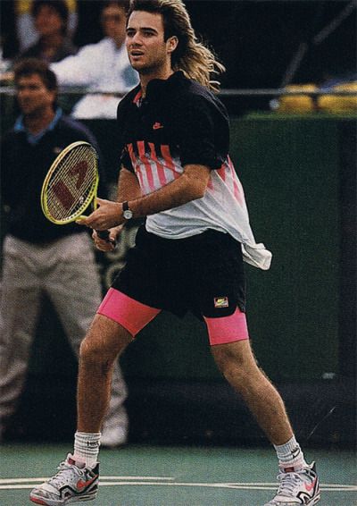 andre agassi not wearing white at wimbledon