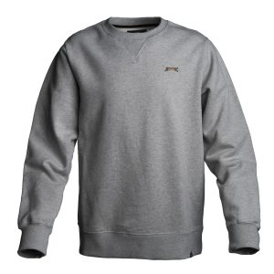 Denis solid crew grey melange