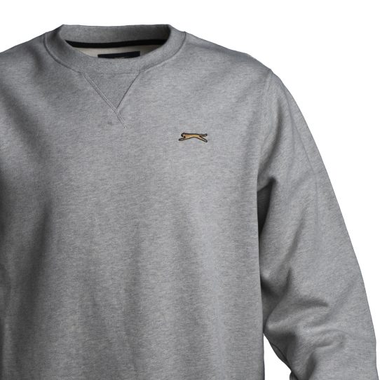 Denis solid crew grey melange